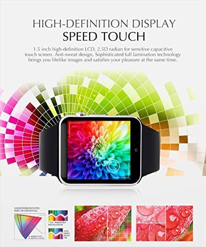 Touch Screen Bluetooth Smart Watch Made By Starrybay Supporting SIM Card Sweatproof for Sports (White)