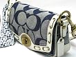 AUTHENTIC COACH LEGACY SIGNATURE DENIM LEATHER SHOULDER FLAP with SCARF purse/bag 10487 Adorable!!
