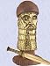 goldenbust assyrian king statue Ashurnasirpal sculpture