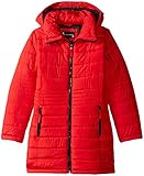 Rothschild Big Girls' Puffer Coat With Funnel Neck and Hood