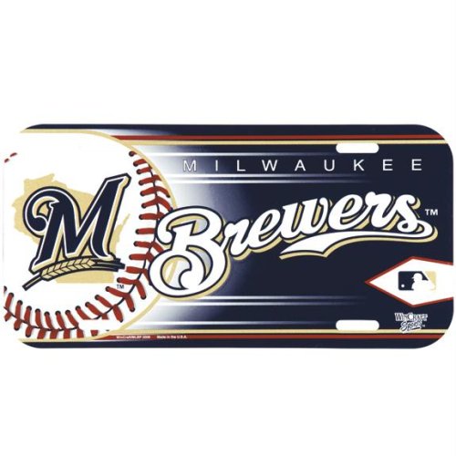Milwaukee Brewers - Baseball License Plate MLB Pro Baseball