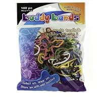 Buddy Bands - Ultimate Collection I - Mega Pack (100 Bands, 52 unique shapes), Tie Dye, Glow in the Dark, and Glitter Bands (Compare to Silly Bandz, Zany Bands, Goofy Bands, and Stretchy Shapes) Check Out All the Buddy Band Styles and Shapes