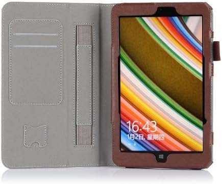 kmbuy - New Lenovo IdeaTab Miix 2 8 8-Inch Customized Smart PU Leather Folio Stand Protective Case Fits For Lenovo IdeaTab Miix 2 8'' Tablet (brown)