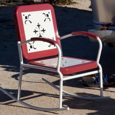 Coral Coast Paradise Cove Retro Metal Rocker Cherry Red