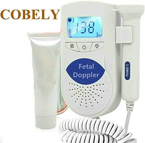Pocket Baby Heart Monitor with Lcd Loudspeaker Waterproof Probe +Free Gel,Shiped From Within USA Daily Shiped (White)