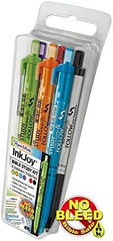 Paper Mate Ink Joy Bible Study No Bleed Underliner Pen 6 Pc Set