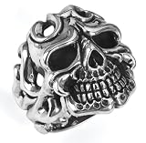 Stainless Steel Skull Ring(Available in Sizes 10 to 14)
