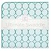 SwaddleDesigns Large Receiving Blanket, Ultimate Swaddle for Baby Boys, Girls, Softest US Cotton Flannel, Best Shower Gift, Made in USA, Turquoise Jewel Tone Mod Circles (Mom's Choice Award Winner)