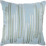 Coralie Pillow, 18X18, BLUE POLYESTER