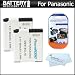 2 Pack Battery Kit For Panasonic Lumix DMC-XS1, DMC-SZ3, DMC-FH10, DMC-F5 Compact Digital Camera Includes 2 Extended Replacement (1000Mah) DMW-BCL7 Batteries + LCD Screen Protectors + MicroFiber Cleaning Cloth