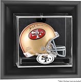 San Francisco 49ers Framed Wall Mounted Logo Mini Helmet Display Case