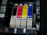 Produkt-Bild: 4 Druckerpatronen f&uuml;r Epson Stylus S22 SX125 SX130 SX420 SX420W SX440 SX440W Office BX305 F FW (kompatibel) Sie bekommen 1 x Schwarz 1 x Blau 1 x Rot 1 x Gelb