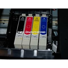 4 Druckerpatronen f�r Epson Stylus S22 SX125 sx130 sx235 SX420 sx425 sx435 sx440 sx445 W / Epson Stylus Office BX305 F FW (kompatibel) Sie bekommen 1 x Schwarz 1 x Blau 1 x Rot 1 x Gelb