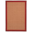 Flatweave Patio Rug - Red Solid Border (60x84")