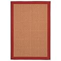 Flatweave Patio Rug - Red Solid Border (60x84")
