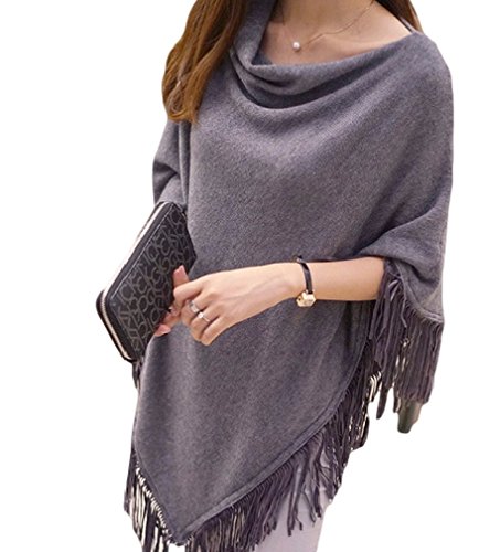 ナナコレクション Nana_Collection 2015 秋 裾 フリンジ 無地 シンプル 柔らか あったか おしゃれ ボヘミアン ケープ ポンチョ コート