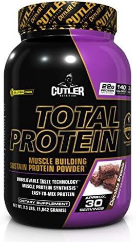 Cutler 907 g Chocolate Brownie Nutrition Total Protein Powder by Cutler
