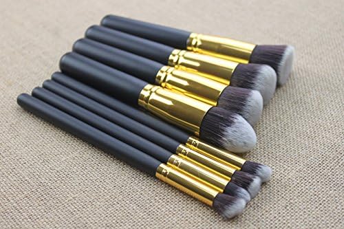 Annengjin® Professional Women Makeup Brush Set Cosmetics Eyeliner Face Powder Brush Makeup Brush Kit (Black+gold)