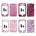 Premium Zebra Print Design Cell Phone Hard Cover Case with Side Button Covers for Apple iPhone 3G / 3G S (Choose from 5 Designs: Hot Pink/Black, Pink/White, Purple/White, Hot Pink/Grey, Black/White)