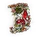 Goldtone Multi Color Butterfly Hinge Bangle Bracelet Fashion Jewelry