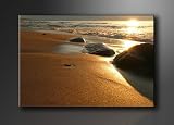 Produkt-Bild: Bild auf Leinwand Strand 120 x 80 cm Modell-Nr. XXL 5035 Bilder fertig gerahmt&nbsp;auf echtem Holzrahmen. riesig. Ausf&uuml;hrung Kunstdruck als Wandbild auf Rahmen. G&uuml;nstiger als &Ouml;lbild Gem&auml;lde Poster Plakat mit Bilderrahmen.