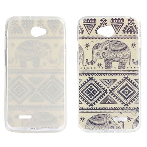 Bessky(TM) 1pc 2015 Rubber Soft TPU Protection Case Cover For LG L90 D410 (Blue Elephant)