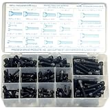 Alloy Steel Socket Cap Screw Assortment with Internal Hex Drive (190 Pieces), Plain Finish, Inch, With Case