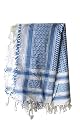 Cotton Arab Scarf (Shemagh) - Blue & White