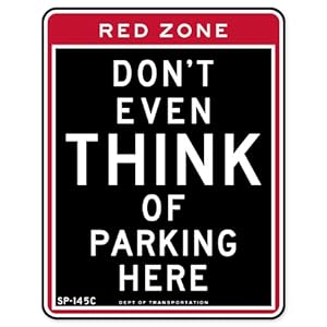 Amazon.com: Don't Park Here Street Sign car bumper sticker window decal ...