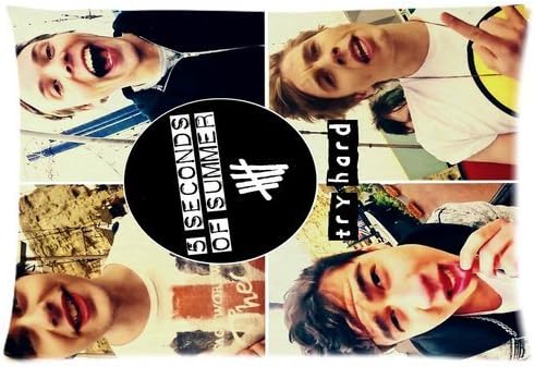 Lijia--Custom Rock Band 5 Seconds Of Summer 5SOS Rectangle Pillow Case 20x30 (Two Sides) Home Decoration For Lovers And Friends