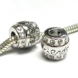 Queenberry Sterling Silver Friend Cz Bead Charm For Pandora Troll Biagi Chamilia European Bracelets