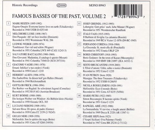 Famous Basses of the Past, Vol. 2 under Ladino in The Music Store