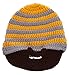 Simplicity Kid's Bearded Beanie Hats, Striped Face Mask for the Winter, Acrylic