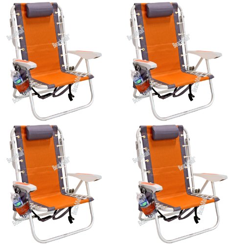 Ultimate Backpack Chair with Cooler - LayFlat 5 position 4 Chairs