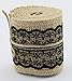 Set of 4 Natural Jute Burlap Rolls Ribbon with Lace 2.3