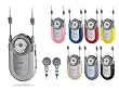 COBY CX-7BLK Mini AM/FM Radio with Neck Strap in Black/Silver