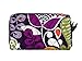 Vera Bradley Plum Crazy Zip Around Wallet Solid Purple Lining