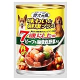 愛犬元気 味わいと健康プラス缶7歳以上角切りビ−フ&緑黄色野菜入 375g