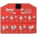 Starrett S167AHZ Radius Gauge Set - Inch With Holder, Satin Finish, 1/64-17/64" Range, 1/64" Increment, 17 Gauges