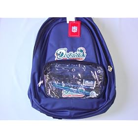 Miami Dolphins Backpack w/ Pencils bag