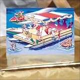 Santas Pontoon Party Holiday Christmas Cards