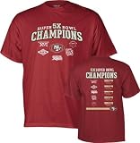 San Francisco 49ers -Red- 5X Super Bowl Champions Commemorative T-Shirt