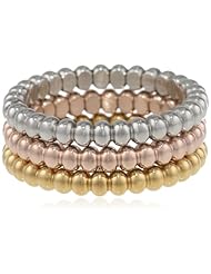 Ladys 3pcs 18kt Gold Set Ring, Size 7