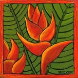 Heliconia by Catherine Becker-Gallery Wrapped, Stretched Canvas Oil Painting-Size 10x10