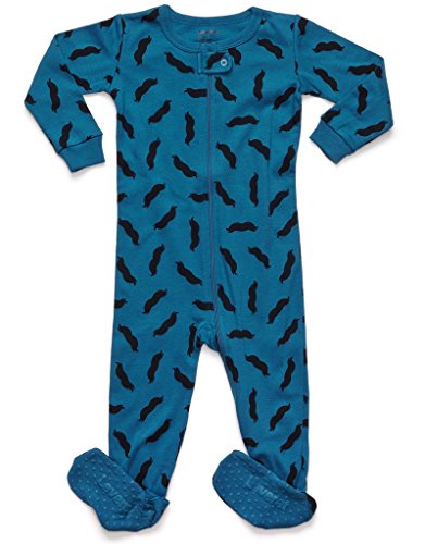 Leveret Mustache Footed Pajama 4 Years