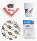 Florida Gators 96 Piece Party Pack / Plastic Dinnerware Set