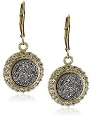 Marcia Moran "Illume" 18k Gold-Plated Titanium Druzy and Cubic Zirconia Earrings