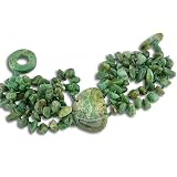 Sterling Silver African Jade Bracelet by Sajen