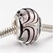 Murano Style Glass Silver Foil Lampwork Bead Fits Pandora Wine Swirl 14mm (1)