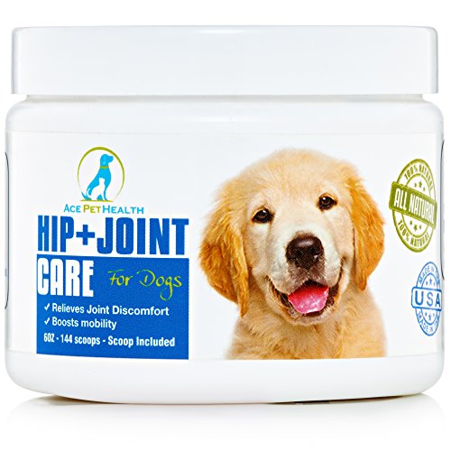 Ace Pet Health Joint Support Powder 6oz - Glucosamine Chondroitin for Dogs with MSM - Arthritis Pain Relief for Dogs with Kona Berry and Turmeric - Anti inflammatory for Dogs